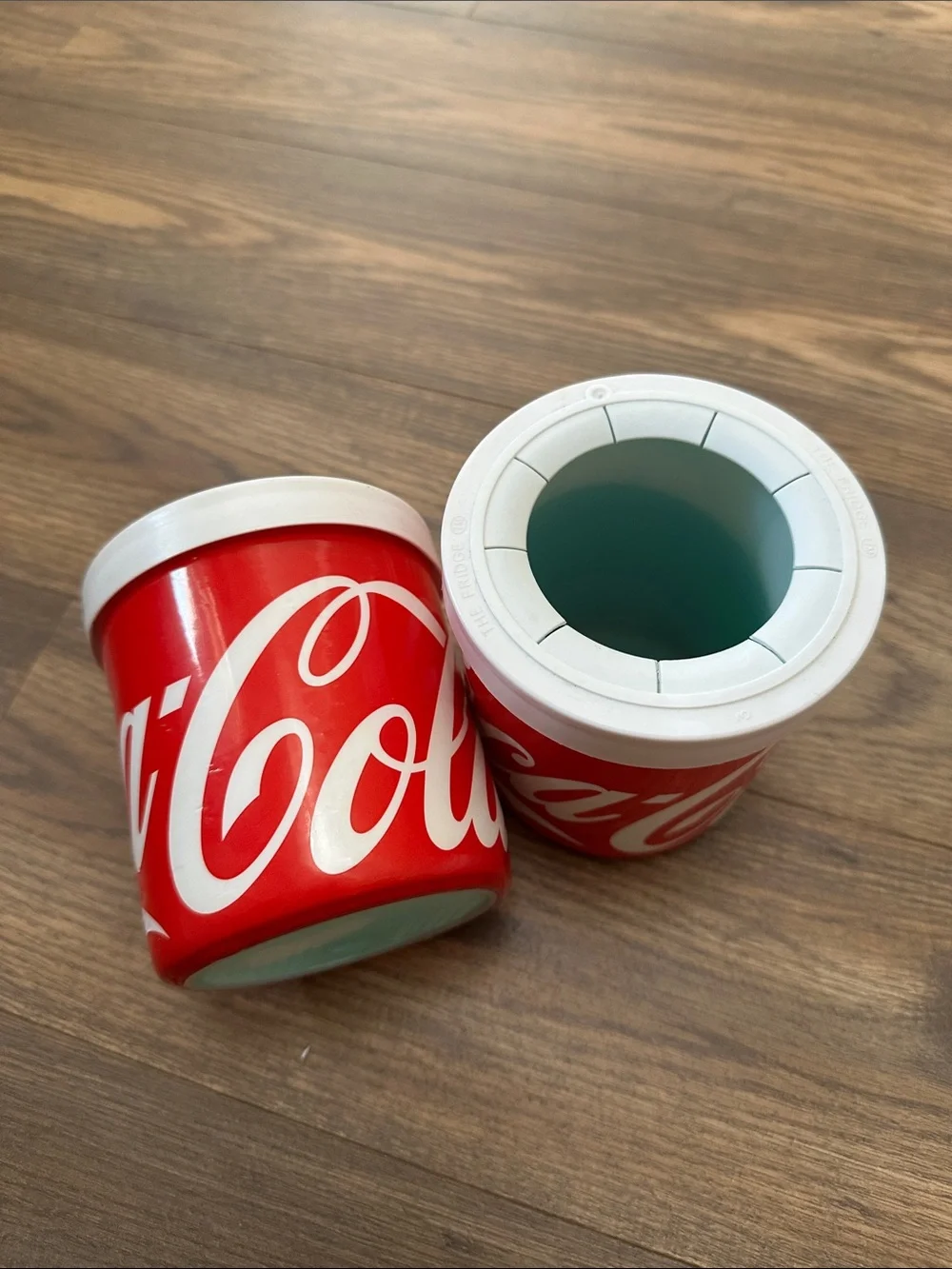 Vintage Coca Cola Red and White Insulated Can Holders - Pair
